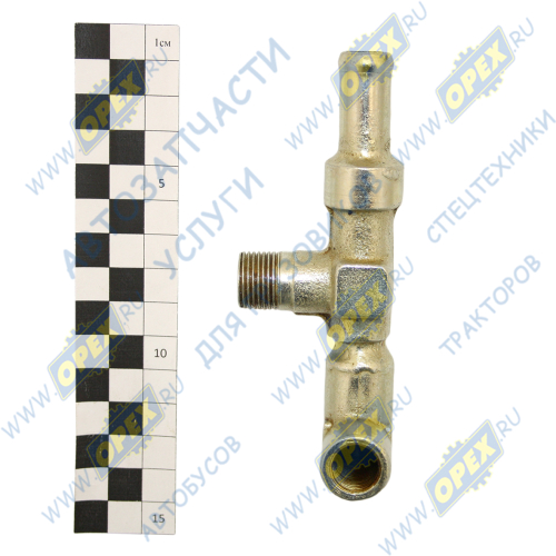 80-3513015 Фитинг (тройник) Т-образный; Рвнутр=М14х1,5/ Рнаруж=М16х1,5/ под шланг ф16 L=120 МТЗ РУП1